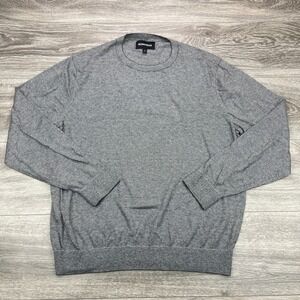 Bonobos Sweater Mens Large Gray Striped Slim Crewneck Modern Preppy Contrast